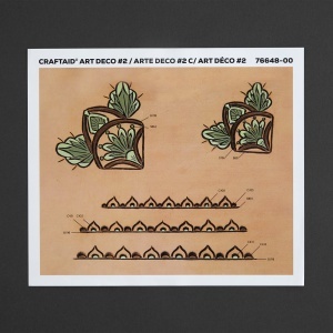 Sablon reutilizabil Craftaid, model Art Deco 2 (Art Deco 2) pentru modelaj piele - Tandy Leather 76648-00