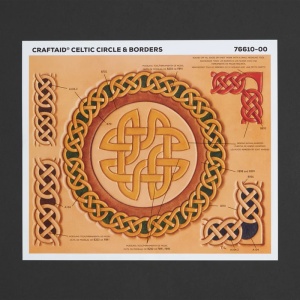 Sablon reutilizabil Craftaid, model cercuri si bordura celtice (Celtic Circles & Border) pentru modelaj piele - Tandy Leather 76610-00
