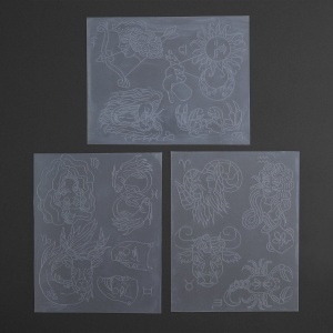 Sablon reutilizabil Craftaid, model horoscop (Horoscope) pentru modelaj piele - Tandy Leather 76662-00 - Img 2