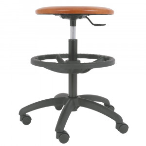 Scaun Labor XTRA imitatie piele cu inaltime reglabila si suport picioare negru - Img 2