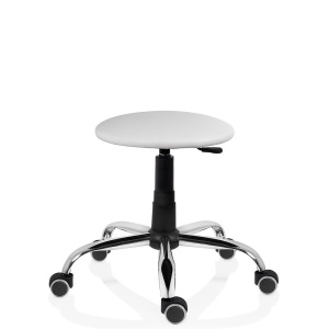 Scaun profesional Labor baza CR, taburet rotativ tapitat - Img 7