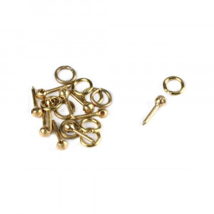 Set 10 inele cu picior din alama pt navomodele, 3mm, Amati - Img 1