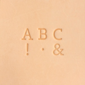 Set de stante alfabet Craftool Typewriter 1/2 in (13 mm), 26 litere si 4 simboluri, cu maner - Tandy Leather 8171-00 - Img 5