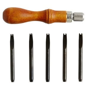 Set tesire margini piele naturala 5 in 1, Tandy Leather - Img 1