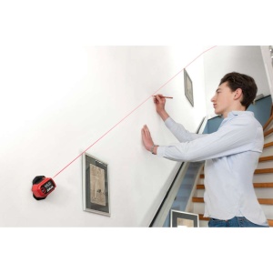 SKIL 1900 AA Nivela laser digitala cu linie, lumina rosie, raza de actiune 4.5m, margine magnetica, include 2 baterii AAA, baza suport perete, accesoriu raportor - Img 2