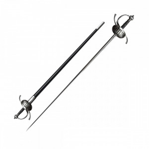 Spadă Cold Steel Ribbed Shell Swept Hilt Rapier din oțel carbon 1055 – CS-88CHR