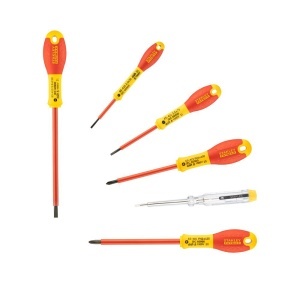 Stanley 0-65-441, Set 6 surubelnite VDE, tip PH, drepte si tester de tensiune - Img 2