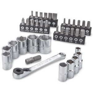 Stanley FMMT19101-0, trusa 37 piese Fatmax, chei tubulare si biti 1/4, clichet 60 de dinti, compatibilitate Pro-Stack - Img 1