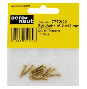 Surub alama M2 x 12 mm, cap cilindric cu fanta, set 10 buc | Modelism