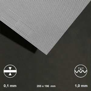Tabla ondulata aluminiu Schulcz, unda 1.0 mm, 196x285mm | Modelism, Machete