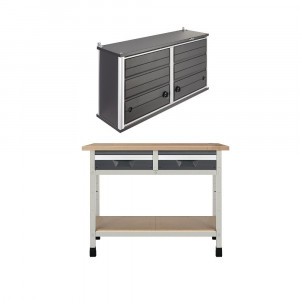 WB 1 Banc de lucru 1130x650x860 mm cu dulap suspendat, Wolfcraft - Img 1