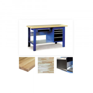 1500-4 Banc de lucru 1500mm cu blat din lemn fag multistrat
