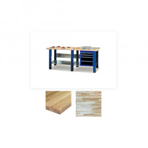 2000-17 Banc de lucru 2000 mm cu blat din lemn de fag multistrat