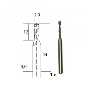 28759 Freza 2 caneluri 2.0x3.0 mm, Proxxon - Img 5