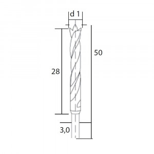 28876 Set burghie HSS cu pin pentru centrare, Proxxon - Img 4