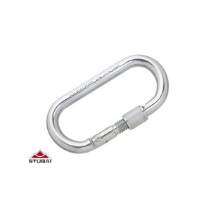 982501 Carabina din otel OVAL 40 kN cu surub, Stubai