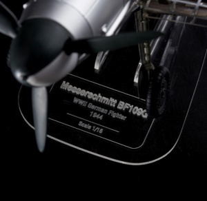 Aeromodel Messerschmitt BF109G Fighter, scara 1:16 Model de aeronava din metal - Img 4
