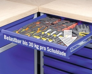 Banc de lucru industrial 1180 mm cu 2 usi si 2 sertare - Img 2