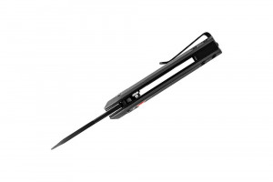 Briceag automat de vanatoare Buck Mini Deploy Auto Burnt 0839GYS1-B, otel S35VN, maner aluminiu, Button Lock - Img 3
