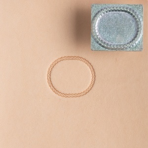 Cap de stanta de embosare 3D Craftool, model bordura rotunda de franghie (Round Rope Border) - Tandy Leather 8701-00