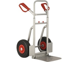 Carucior transport cu platforma compact Cargo Point max. 200kg, H 1050mm, din otel zincat - Img 4