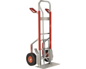 Carucior transport cu platforma profesional Cargo Point max. 250kg, H 1280mm, din otel zincat - Img 3