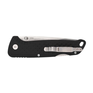 Cutit pliabil SOG Adventurer LB Black Satin 13-11-08-43, lama Drop Point 5Cr15MoV Satin, Lockback, maner GRN Black, EDC Outdoor - Img 6