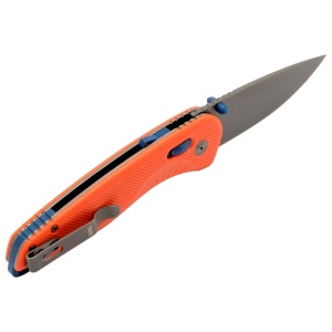 Cutit pliabil SOG Aegis AT Rescue Red Indigo 11-41-10-41, lama Drop Point CRYO D2, deschidere asistata, AT-XR Lock, maner GRN, EDC Premium