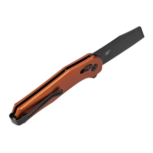 Cutit pliabil SOG Diverge XR Sheepsfoot Orange Black 12-02-07-43, lama Sheepsfoot D2 Stonewashed, XR Lock, deschidere Flipper, maner GRN Orange & Black, EDC Outdoor - Img 5