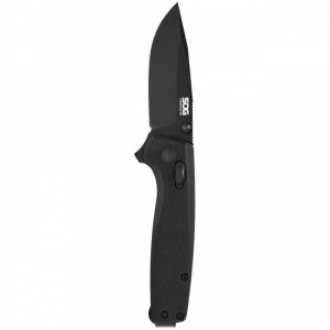 Cutit pliabil SOG Terminus XR Black, lama D2 Black TiNi, XR Lock, maner G10 negru, Flipper EDC - Img 7