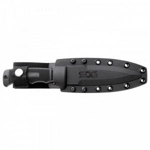 Cutit tactic SOG SEAL Pup Black, otel AUS-8, lama partial zimtata 120 mm - Img 3