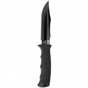 Cutit tactic SOG SEAL Pup Elite Black TiNi Straight Edge, otel AUS-8, lama 123 mm
