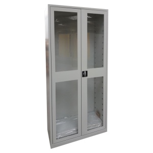 Dulap metalic cu 2 usi din plexiglas MATRIX C150, 900 x 400 x 1900 mm