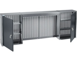 Dulap suspendat 1600x600x200 mm, cu 2 usi, 4 polite si panou perforat