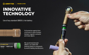 F08701CS Lanterna Wizard C2 Pro Magnet USB Sand - lumina alba, Armytek - Img 18