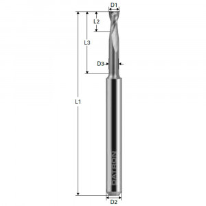 Freza cu 2 caneluri, pentru adancime, Datron 0078812, 12.0x12.0mm - Img 3