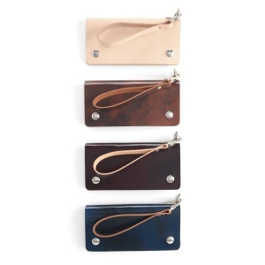 Kit portofel Roper cu capse din piele vegetala Tandy Leather, cu fermoar, 9,5 x 19 cm