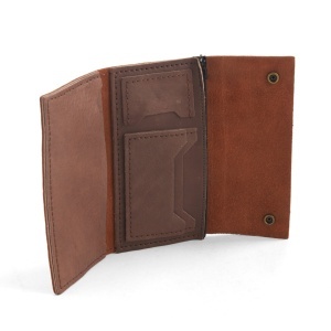 Kit portofel Surveyor Bison din piele de bizon Tandy Leather, cu fermoar, 17,8 x 9,5 cm