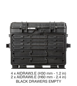 Lada de scule pe roti cu 6 sertare goale, cu RFID/NFC, 5140.BKT03.AH, 581 x 381 x 455 mm, Explorer Cases - Img 2