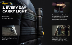 Lanterna tactica Armytek Partner C2 Magnet USB Warm 1020 lm cu acumulator inclus - Img 10
