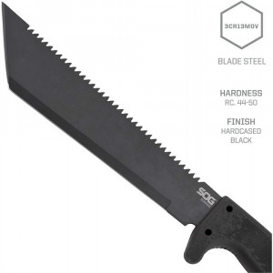 Maceta SOG SOGfari Tanto Machete 10", otel 3Cr13, lama Tanto 254 mm - Img 2
