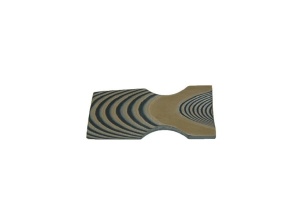 Material compozit pentru maner cutit G10 - 9.5 mm, SureTouch Coyote Brown Glass/Black Rubber 2/1