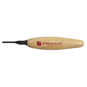 Micro dalta adanca cu varf in V la 45° pentru sculptura in lemn, Flexcut - Img 2