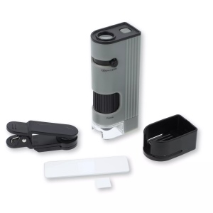 Microscop de buzunar Carson, cu clemă adaptor pentru smartphone, 120x-240x - Img 3