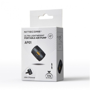 Mini Pompa de Aer Electronica Nitecore AP01, Fibra de Carbon, 22 g, USB-C, 220 L/min, 5 Duze - Img 2