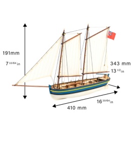 Navomodel Barca lunga a capitanului HMS Endeavour, scara 1:50 - Artesania Latina - Img 3