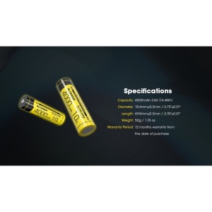 Nitecore NL1840HP Acumulator 18650 4000mAh 10A - Img 14