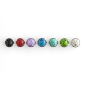 Nituri decorative cu piatra sintetica, cap bombat, fara nichel, set 10 buc - Tandy Leather