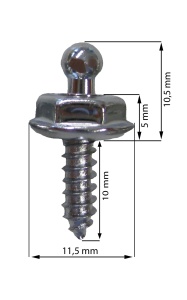 Parte inferioara surub din INOX 4,2 x 10 mm pentru sisteme de fixare LOXX - Img 2