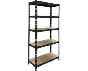 Raft metalic 180 x 90 x 40 cm, 5 polite din lemn, 175 kg/polita - Img 2